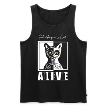Schrödinger's Cat Dead and Alive - Männer Premium Bio Tank Top - Schwarz - Vorne - Michal (187cm)