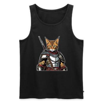 Cat Shirt Cat Gift Idea Putty - Men's Premium Organic Tank Top - black - Front - AI Model Male 178 light (178cm)