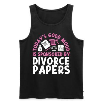 Happy Divorce Party Today's Good - Männer Premium Bio Tank Top - Schwarz - Vorne - Michal (187cm)
