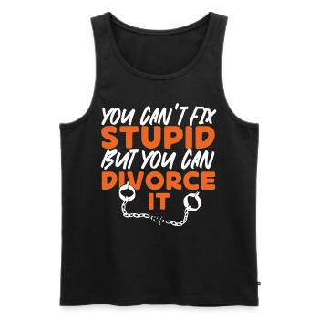 Happy Divorce Party You Can't Fix - Männer Premium Bio Tank Top - Schwarz - Vorne - Michal (187cm)