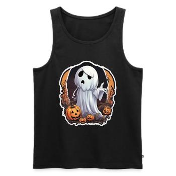 Ghost Ghost Costume Ghost Halloween Ghost - Men's Premium Organic Tank Top - black - Front - AI Model Male 178 light (178cm)