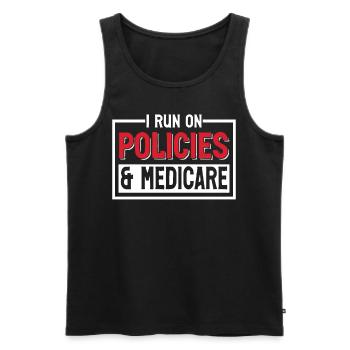 Funny Medical Insurance Agent Broker - Men's Premium Organic Tank Top - black - Front - Michal (187cm)