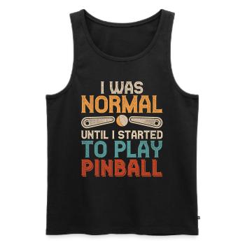 Pinball pinball player - Men's Premium Organic Tank Top - black - Front - AI Model Male 178 light (178cm)
