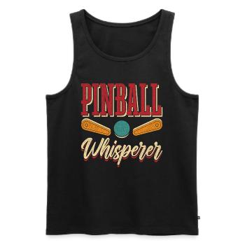 Pinball Whisperer Pinball Player - Men's Premium Organic Tank Top - black - Front - AI Model Male 178 light (178cm)