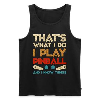 Pinball pinball player - Men's Premium Organic Tank Top - black - Front - AI Model Male 178 light (178cm)