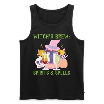 Hexengebräu: Geister & Zaubersprüche Barkeeper Hal - Männer Premium Bio Tank Top - Schwarz - Vorne - AI Model Male 178 light (178cm)
