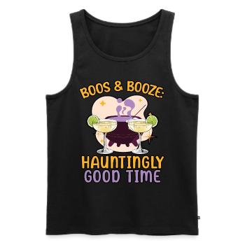 Fusel & Schnaps: Eerily beautiful time for Halloween - Men's Premium Organic Tank Top - black - Front - Michal (187cm)