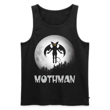 Mothman - Débardeur bio Premium Homme - noir - Devant - AI Model Male 178 light (178cm)
