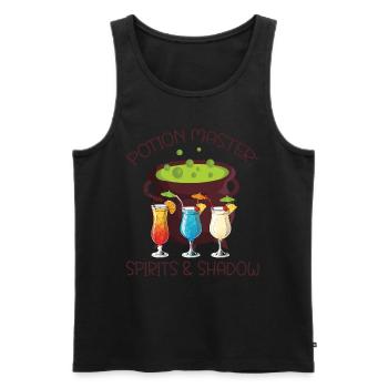 Potion Master: Ghosts & Shadows Halloween - Men's Premium Organic Tank Top - black - Front - Michal (187cm)