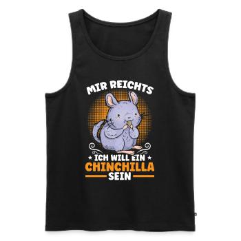 Will ein Chinchilla sein Nagetier Wollmaus - Männer Premium Bio Tank Top - Schwarz - Vorne - Michal (187cm)