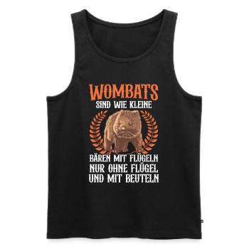 Wombat sind Bären Australien Beuteltier - Männer Premium Bio Tank Top - Schwarz - Vorne - AI Model Male 178 light (178cm)