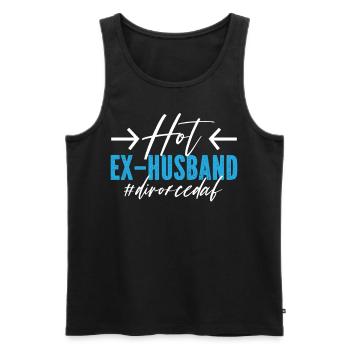 Happy Divorce Party Hot Ex-Husband - Men's Premium Organic Tank Top - black - Front - AI Model Male 178 light (178cm)