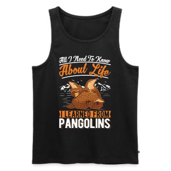 Pangolin Gift Pangolin - Men's Premium Organic Tank Top - black - Front - Michal (187cm)