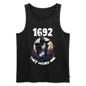 Magisches Halloween Salem 1692 Hexe Design Frauen - Männer Premium Bio Tank Top - Schwarz - Vorne - Michal (187cm)