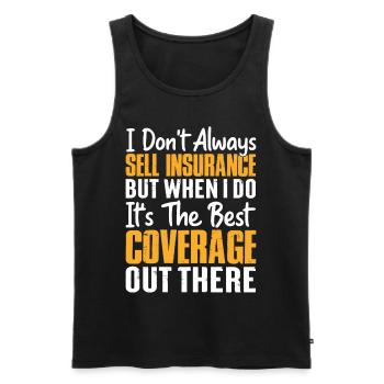 Lustiger Versicherungsmakler - Männer Premium Bio Tank Top - Schwarz - Vorne - Michal (187cm)