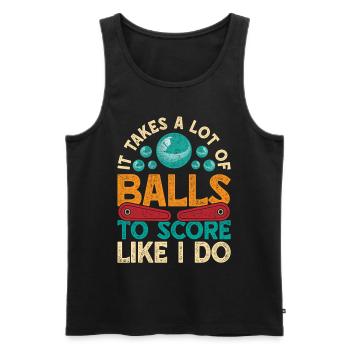 Pinball pinball player - Men's Premium Organic Tank Top - black - Front - AI Model Male 178 light (178cm)
