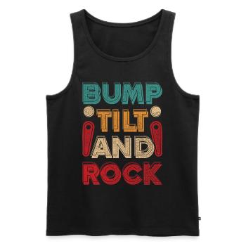 Pinball Flipperspieler Bump Tilt And Rock - Männer Premium Bio Tank Top - Schwarz - Vorne - Michal (187cm)