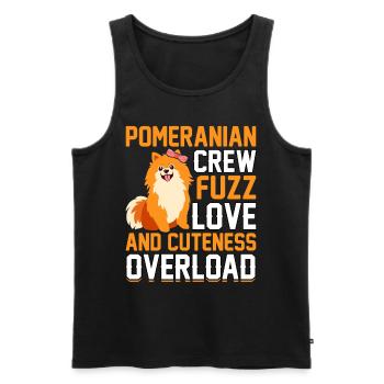 Pomeranian crew fuzz Love and Cuteness overload - Männer Premium Bio Tank Top - Schwarz - Vorne - AI Model Male 178 light (178cm)