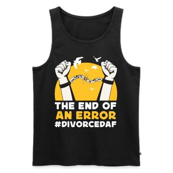 Happy Divorce Party The End Of An - Men's Premium Organic Tank Top - black - Front - AI Model Male 178 light (178cm)