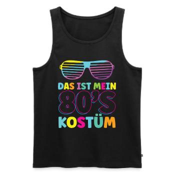 Das ist mein 80`s Kostüm - Männer Premium Bio Tank Top - Schwarz - Vorne - Michal (187cm)