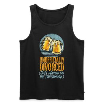 Happy Divorce Party officieusement - Débardeur bio Premium Homme - noir - Devant - Michal (187cm)