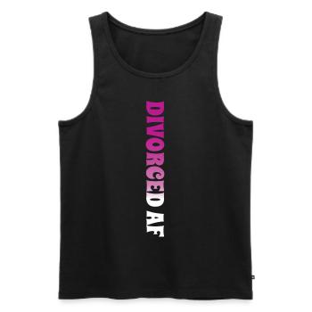 Happy Divorce Party Divorced Af - Men's Premium Organic Tank Top - black - Front - Michal (187cm)