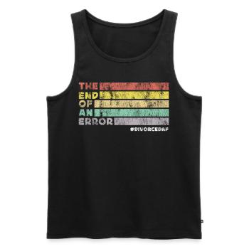 Happy Divorce Party Retro The End - Men's Premium Organic Tank Top - black - Front - AI Model Male 178 light (178cm)