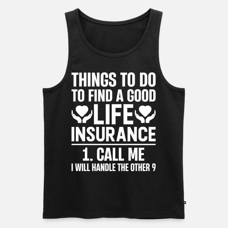 Funny Agent Broker - Männer Premium Bio Tank Top - Schwarz