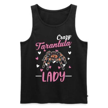 Femme Tarentule Folle - Débardeur bio Premium Homme - noir - Devant - Michal (187cm)