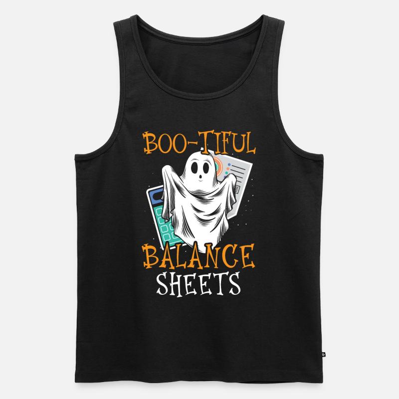 Boo-tiful Bilans Comptable Halloween - Débardeur bio Premium Homme - noir