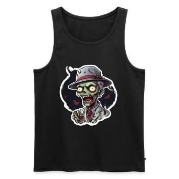 Zombie Zombie Halloween Zombie Kostüm Untote - Männer Premium Bio Tank Top - Schwarz - Vorne - AI Model Male 178 light (178cm)