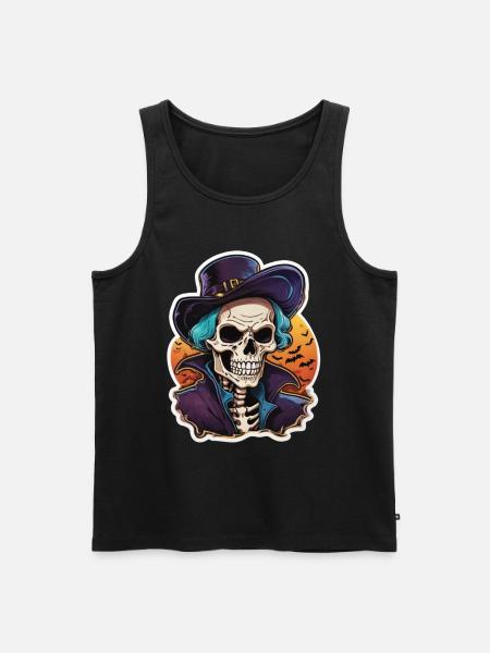 Skeleton Helloween Skull Skeleton Costume - Débardeur bio Premium Homme - noir
