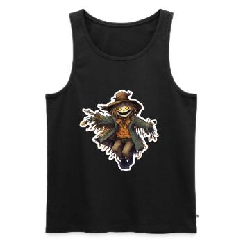 Vogelscheuche Hellowween Vogelscheuchen Kostüm - Männer Premium Bio Tank Top - Schwarz - Vorne - AI Model Male 178 light (178cm)
