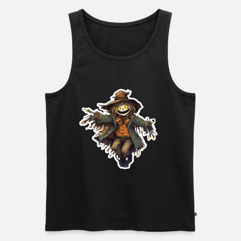 Vogelscheuche Hellowween Vogelscheuchen Kostüm - Männer Premium Bio Tank Top - Schwarz