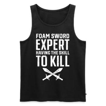 Lustiges Larp Live-Action-Rollenspiel - Männer Premium Bio Tank Top - Schwarz - Vorne - Michal (187cm)