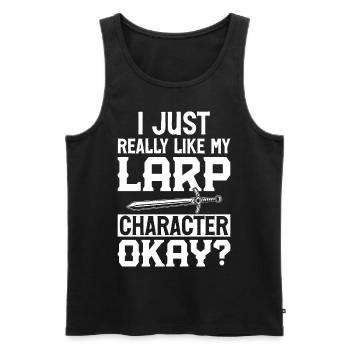 Fun live-action role-playing game - Men's Premium Organic Tank Top - black - Front - AI Model Male 178 light (178cm)