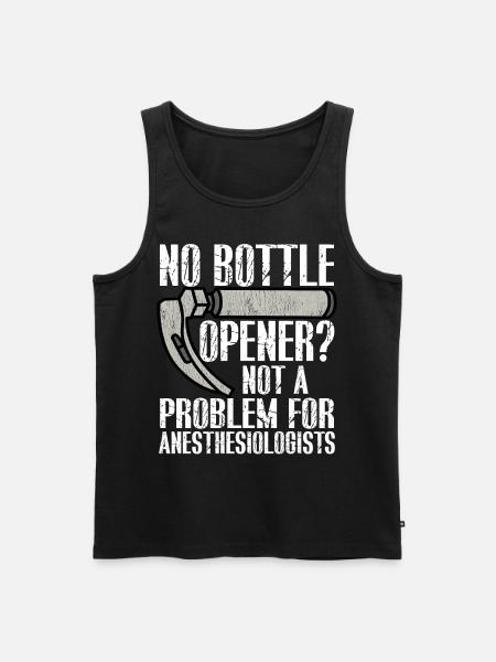 Sjov flaskeåbner til anæstesiologer - Herre Premium økologisk tanktop - sort