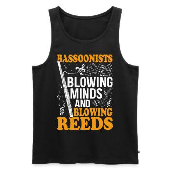 Funny bassoonist - Men's Premium Organic Tank Top - black - Front - AI Model Male 178 light (178cm)