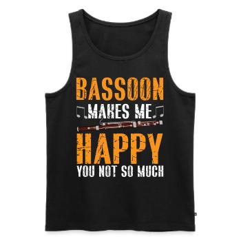Lustiges Fagott macht mich glücklich Du nicht so s - Männer Premium Bio Tank Top - Schwarz - Vorne - Michal (187cm)