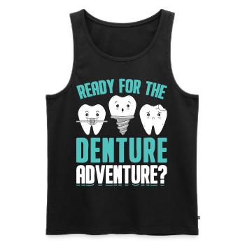 Funny Dental Lab Technician Dentist - Men's Premium Organic Tank Top - black - Front - AI Model Male 178 light (178cm)