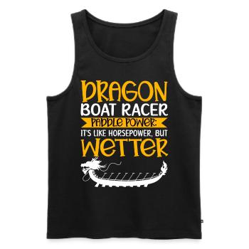 Lustige Drachenboot-Rennfahrer Paddel Pferdestärke - Männer Premium Bio Tank Top - Schwarz - Vorne - Michal (187cm)
