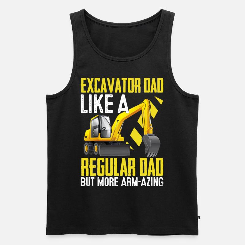 Lustiger Baggerführer HEO - Männer Premium Bio Tank Top - Schwarz