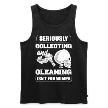 Seriously Collecting And Cleaning Isn't For Wimps - Men's Premium Organic Tank Top - black - Front - Michal (187cm)