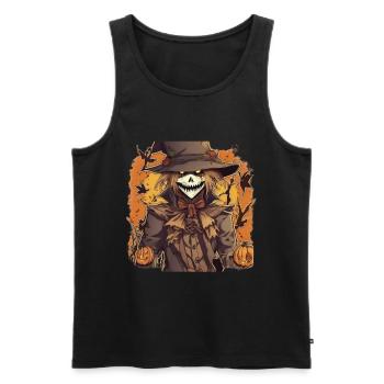 Vogelscheuche Halloween Vogelscheuchen Kostüm - Männer Premium Bio Tank Top - Schwarz - Vorne - AI Model Male 178 light (178cm)