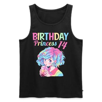 Anime Mandga Boba Bubble Tea 14. Geburtstag - Männer Premium Bio Tank Top - Schwarz - Vorne - AI Model Male 178 light (178cm)