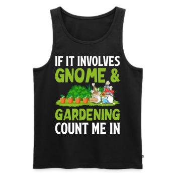 Funny dwarf garden - Men's Premium Organic Tank Top - black - Front - Michal (187cm)