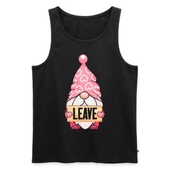 Funny garden gnome gardening dwarf garden - Men's Premium Organic Tank Top - black - Front - Michal (187cm)