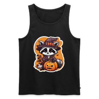Waschbär Halloween Waschbär Kostüm Tiere - Männer Premium Bio Tank Top - Schwarz - Vorne - AI Model Male 178 light (178cm)