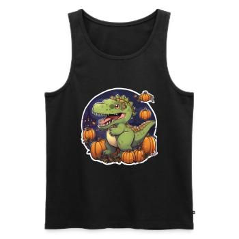 Dinosaur Trex Dino Baby Dino Halloween - Men's Premium Organic Tank Top - black - Front - AI Model Male 178 light (178cm)