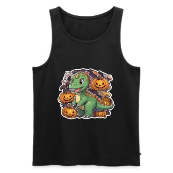 Dinosaur Trex Dino Baby Dino Halloween - Men's Premium Organic Tank Top - black - Front - AI Model Male 178 light (178cm)